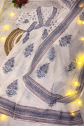 P003_Floral Printed A-Line Pleated Kurta