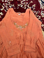 P005_Peach Mul chanderi Salwar set